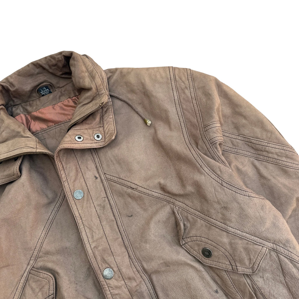 VINTAGE BROWN LEATHER JACKET (41)