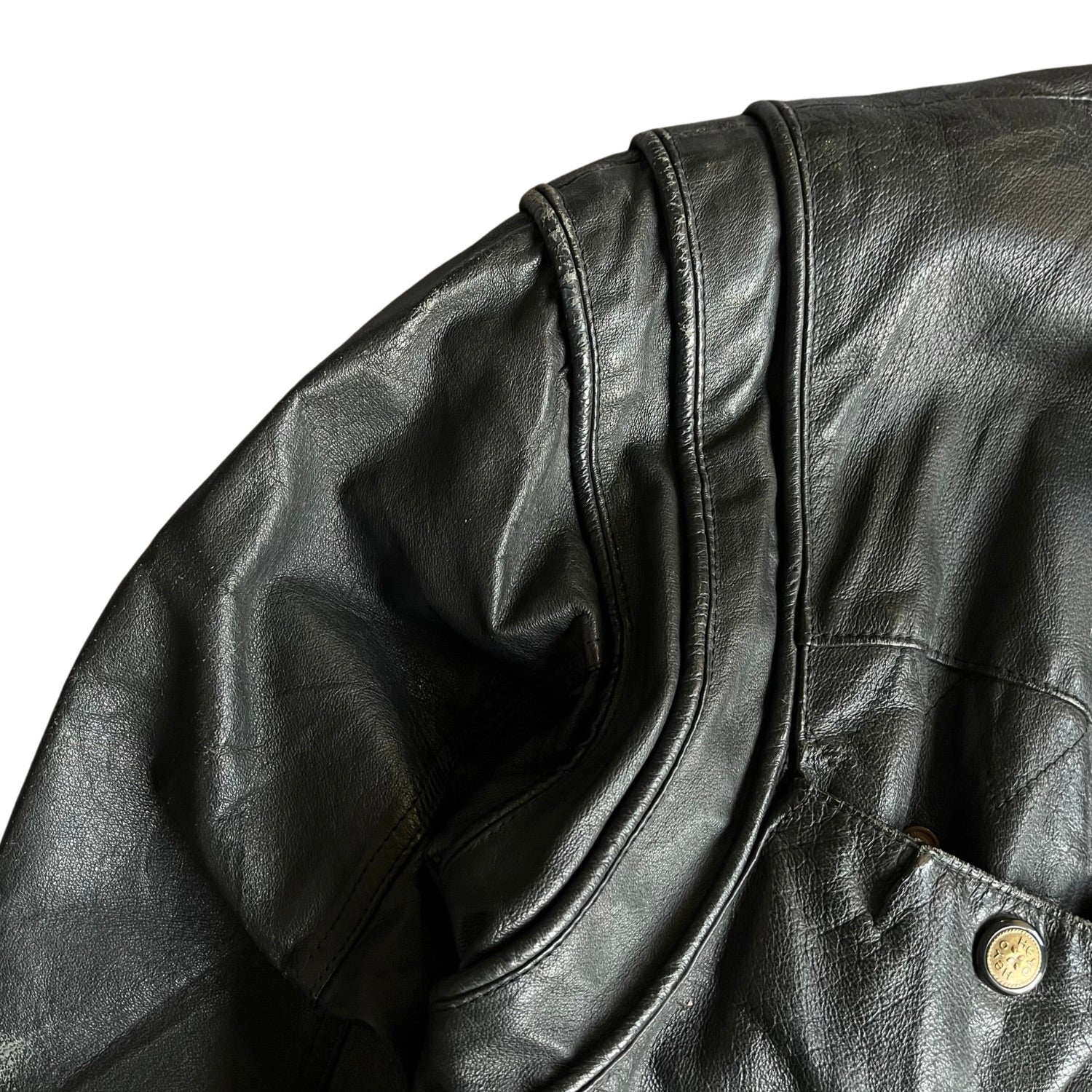 Vintage black leather