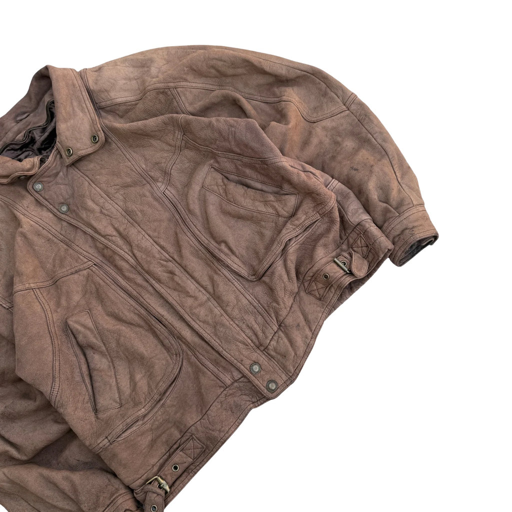 VINTAGE BROWN LEATHER JACKET (4)