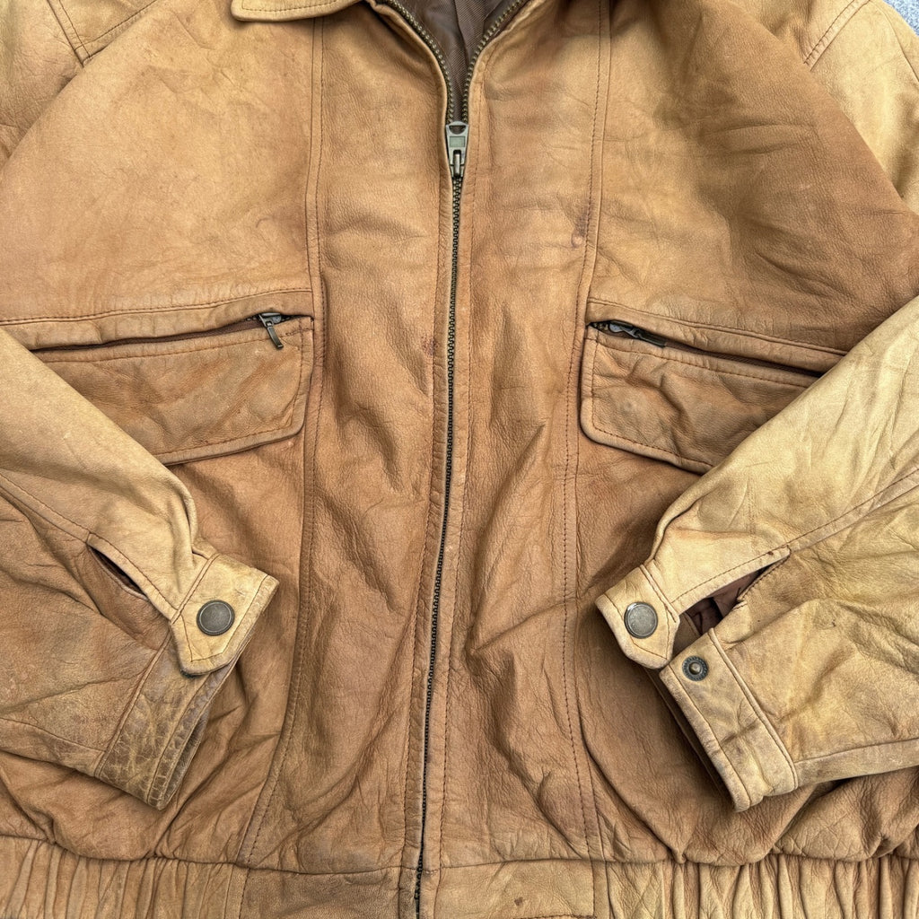 VINTAGE BROWN LEATHER JACKET (24)
