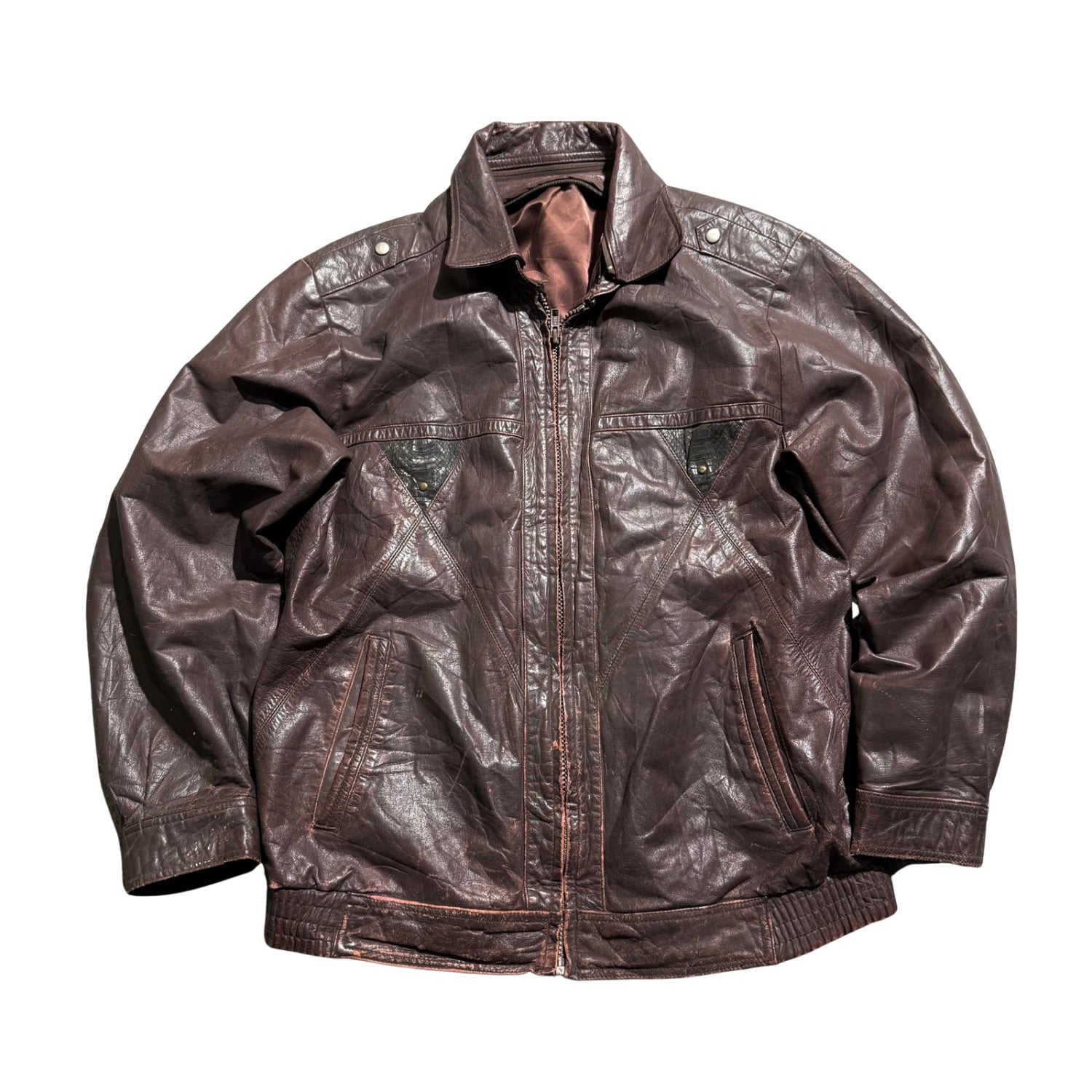 BROWN VINTAGE LEATHER JACKET