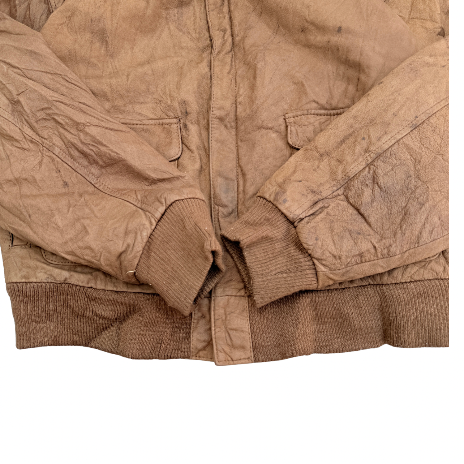 VINTAGE BROWN LEATHER JACKET (39)