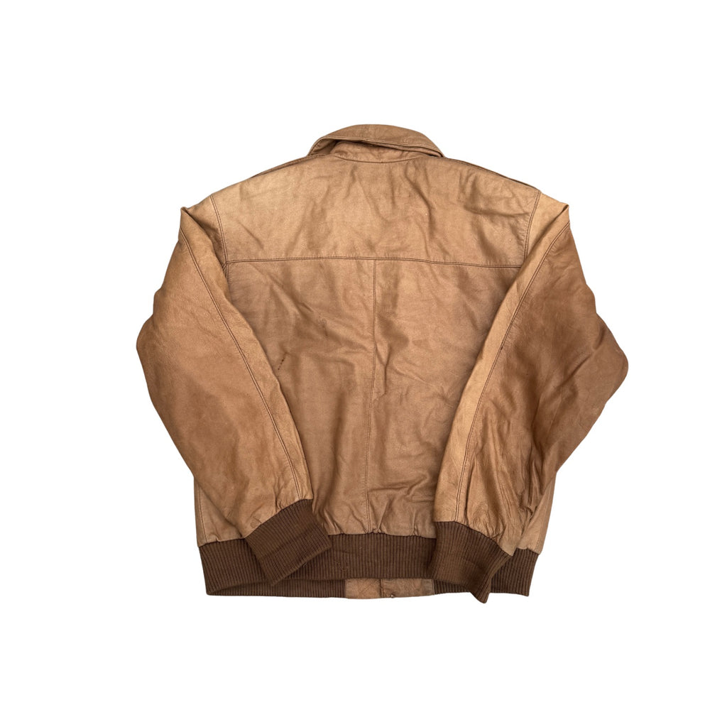 VINTAGE BROWN LEATHER JACKET (32)