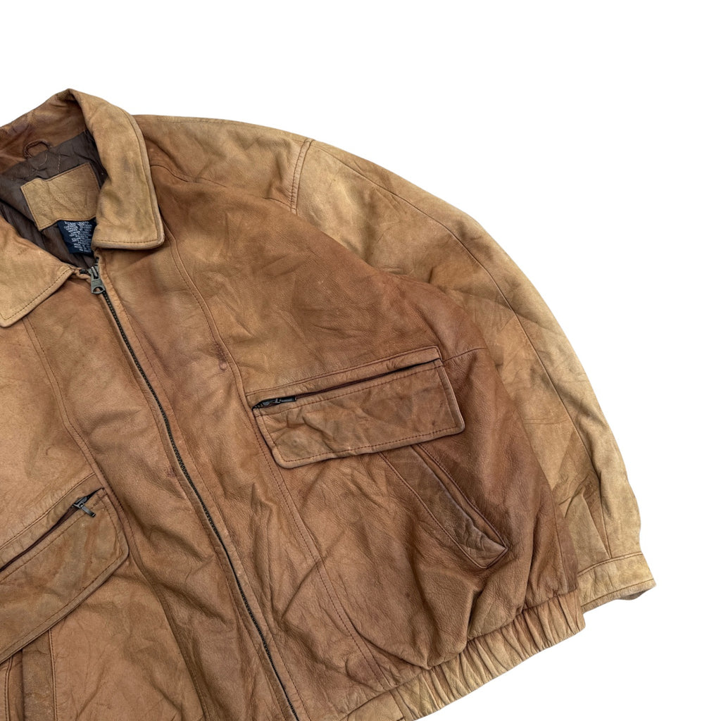 VINTAGE BROWN LEATHER JACKET (24)