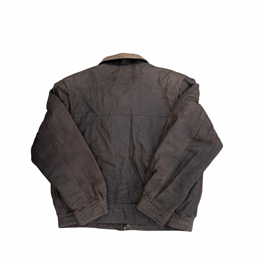 VINTAGE BROWN LEATHER JACKET (37)