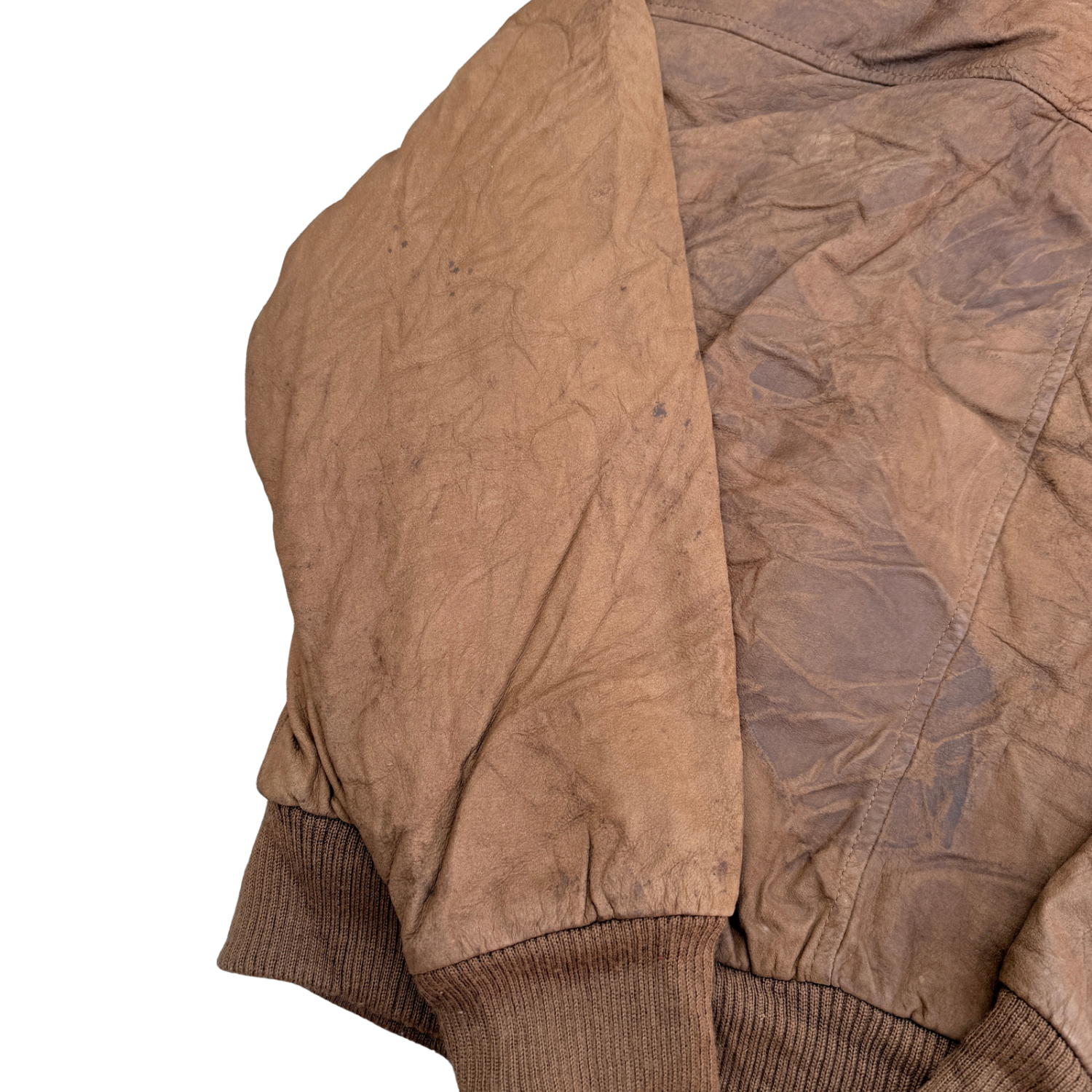 VINTAGE BROWN LEATHER JACKET (39)