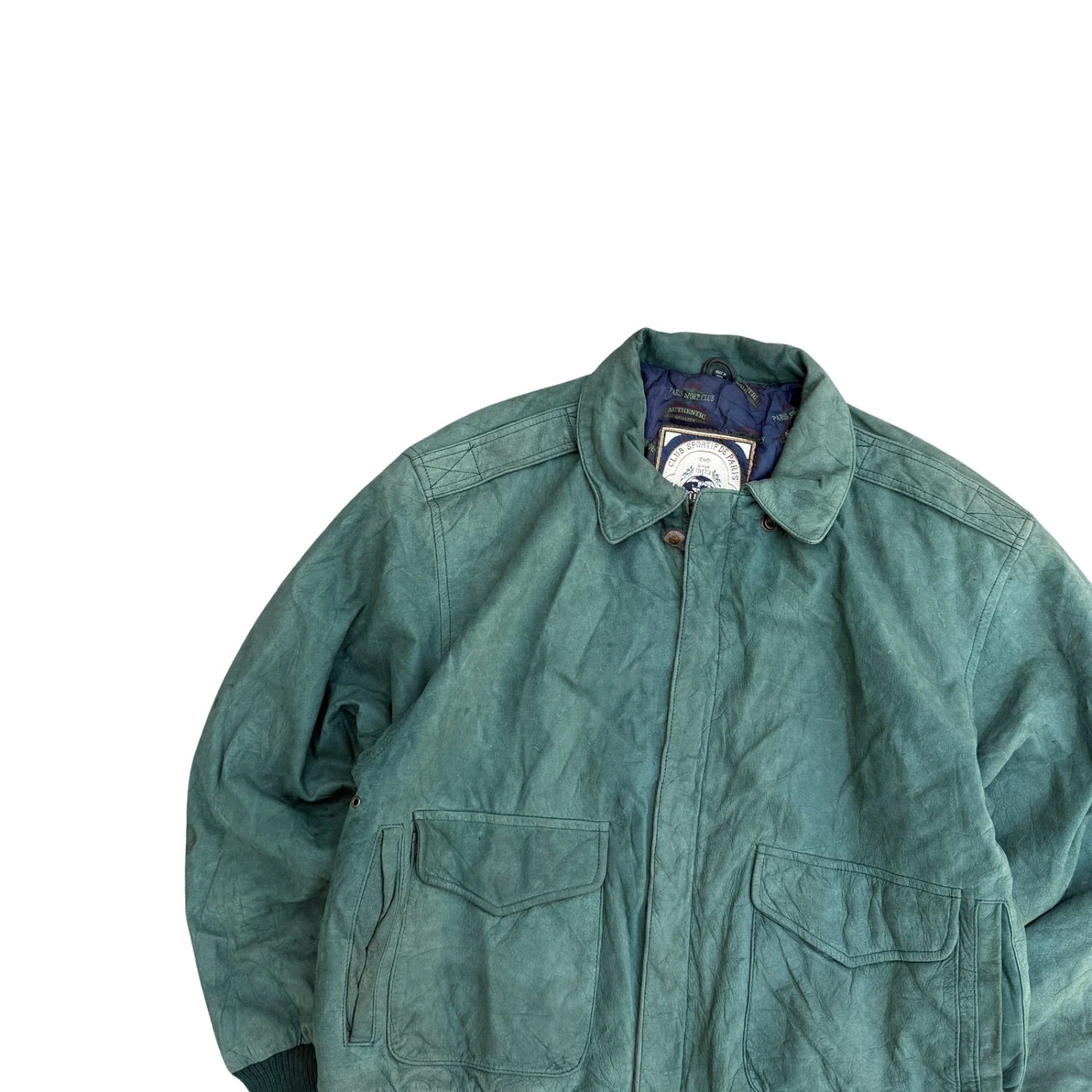 PARIS SPORT LEATHER JACKET RARE(13)