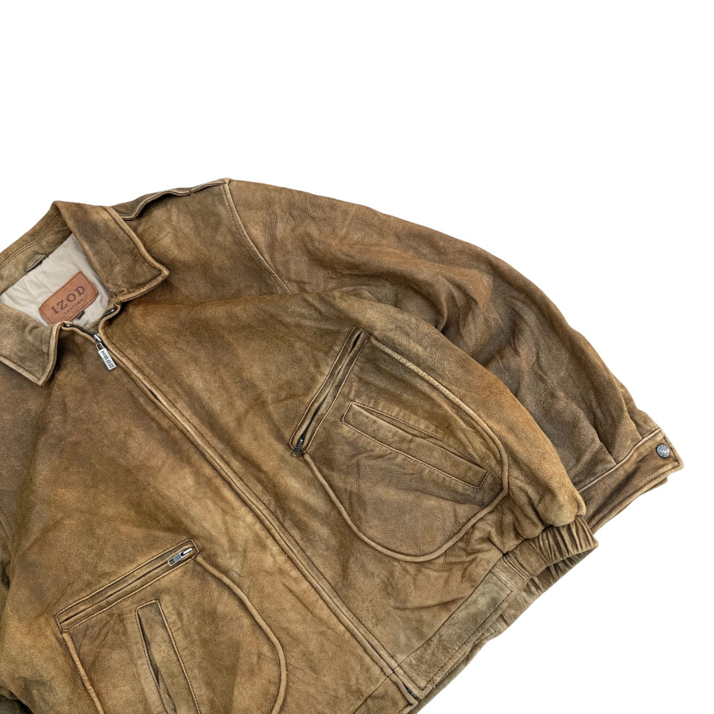 IZOD VINTAGE LEATHER JACKET (5)