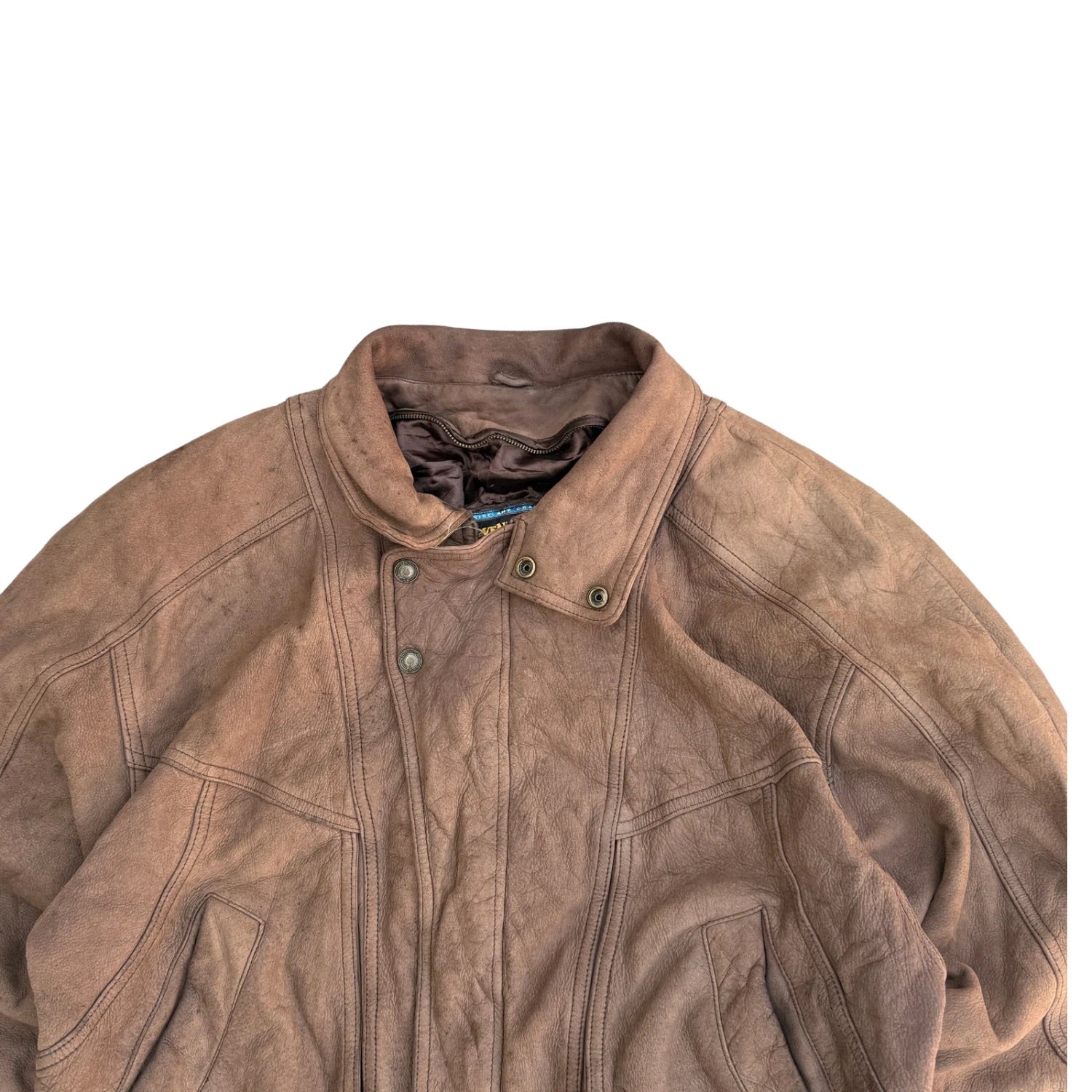 VINTAGE BROWN LEATHER JACKET (4)