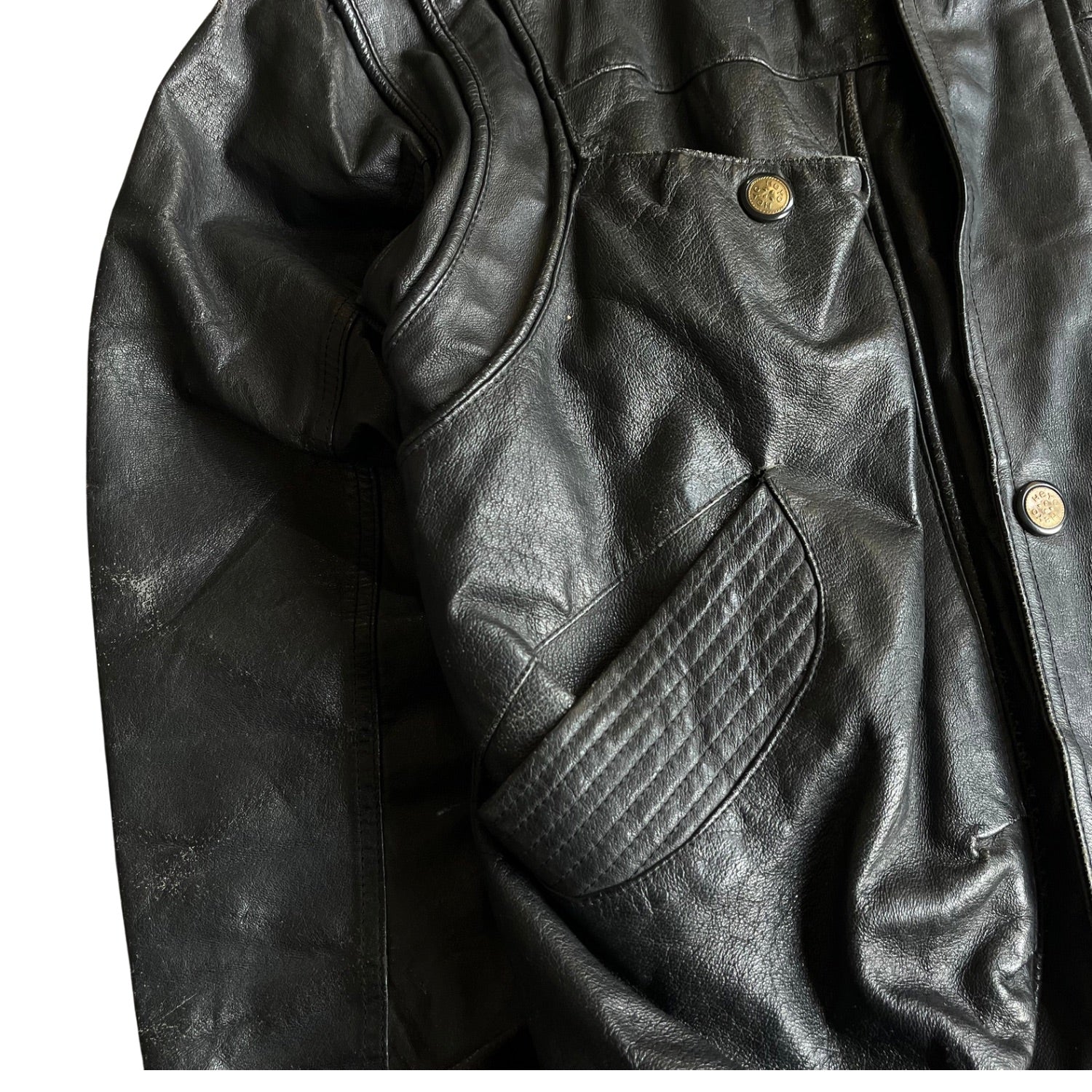 Vintage black leather