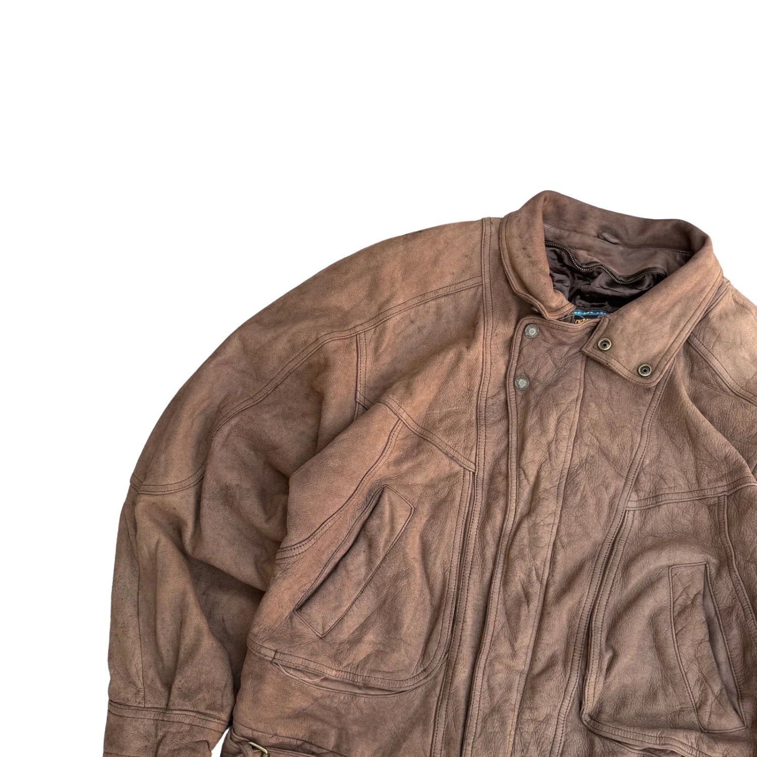 VINTAGE BROWN LEATHER JACKET (4)