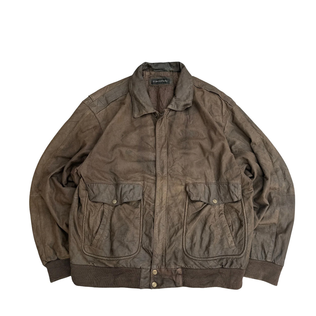 STRUCTURE LEATHER JACKET (20)