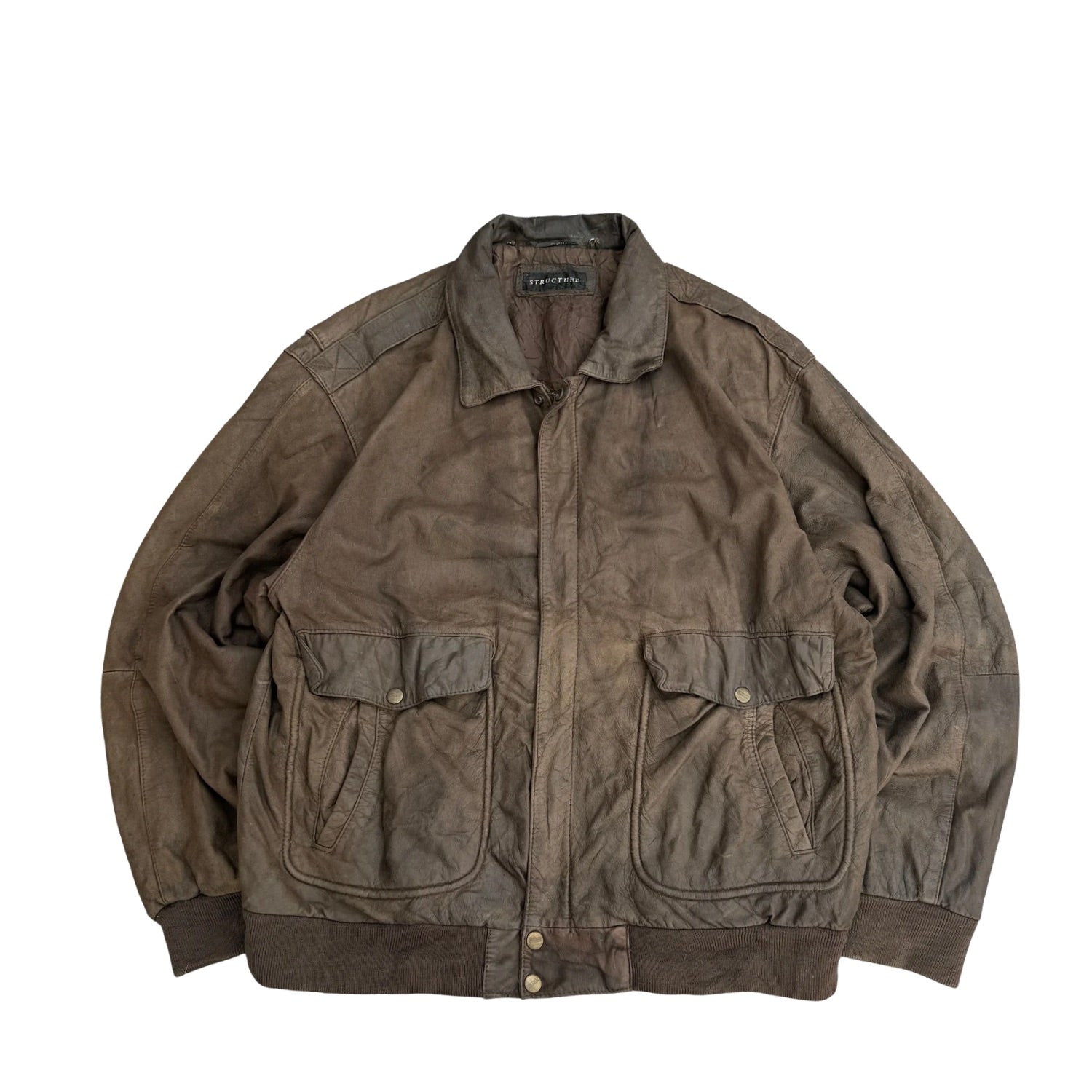 STRUCTURE LEATHER JACKET (20)