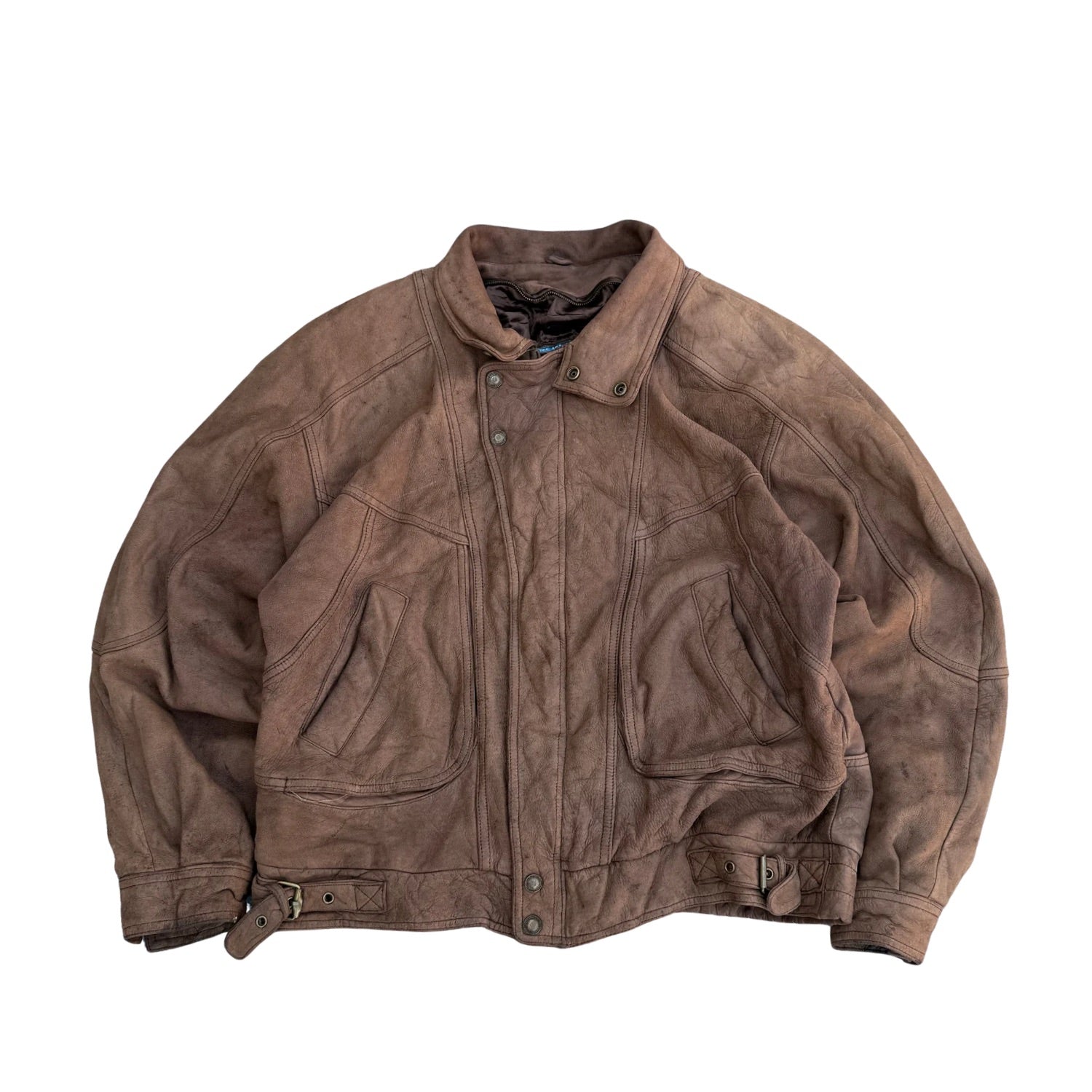 VINTAGE BROWN LEATHER JACKET (4)