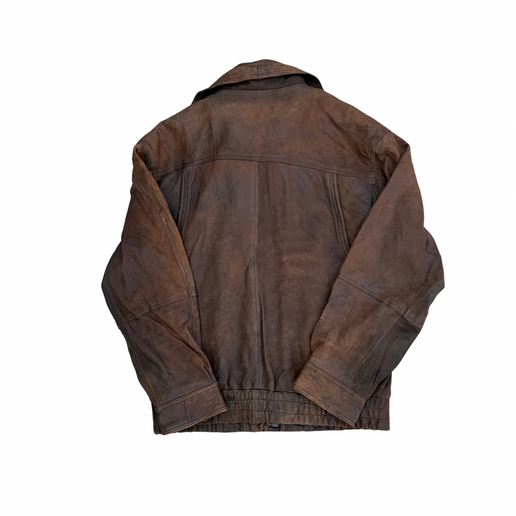 VINTAGE BROWN LEATHER JACKET (40)