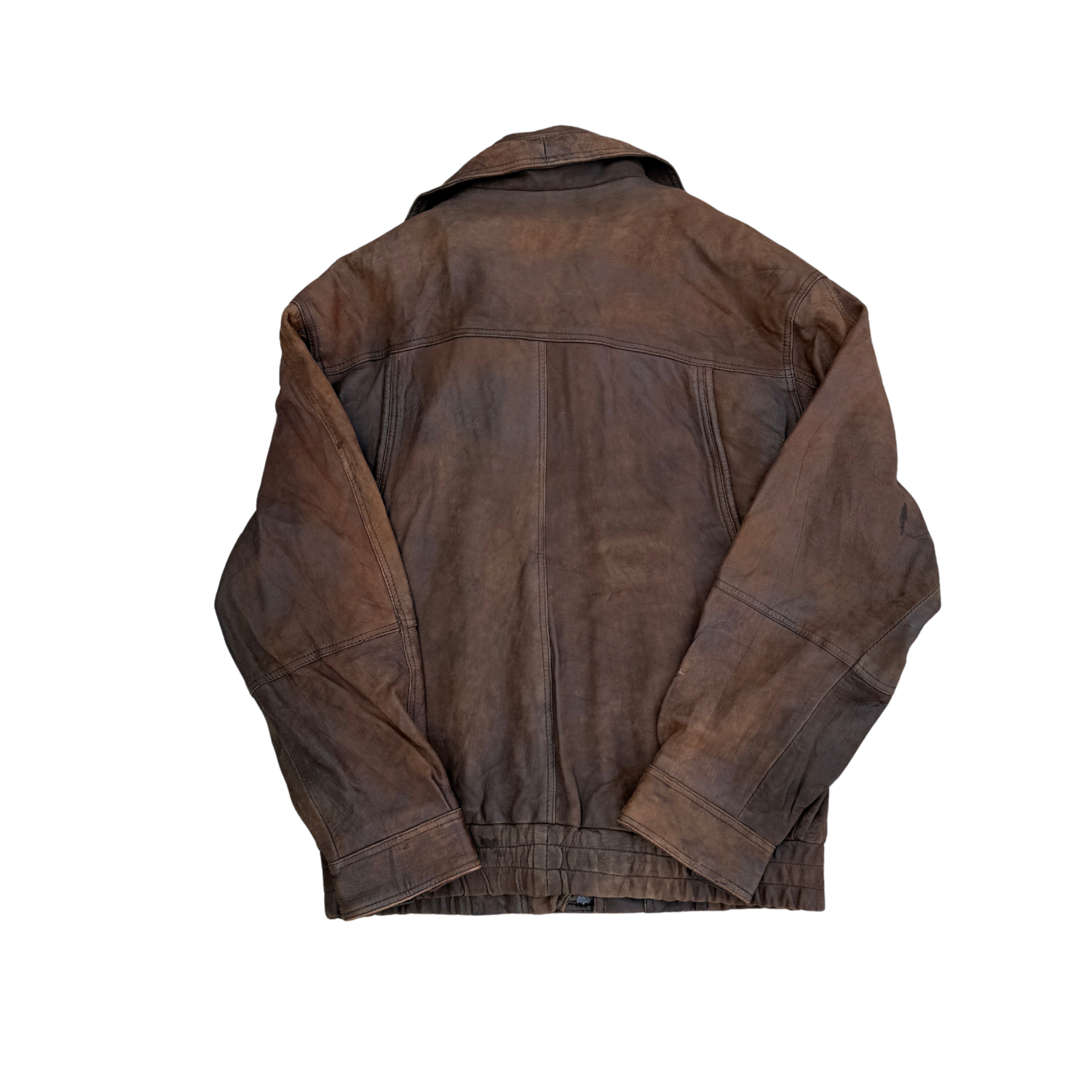 VINTAGE BROWN LEATHER JACKET (40)