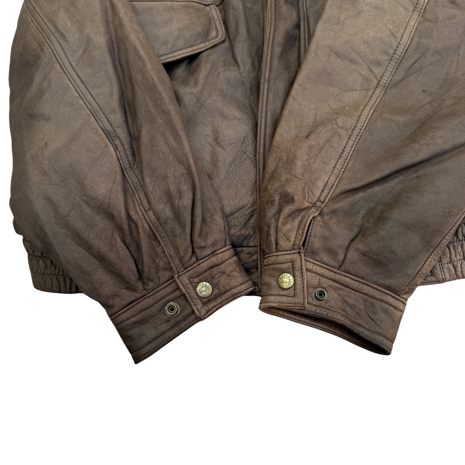 VINTAGE BROWN LEATHER JACKET (37)