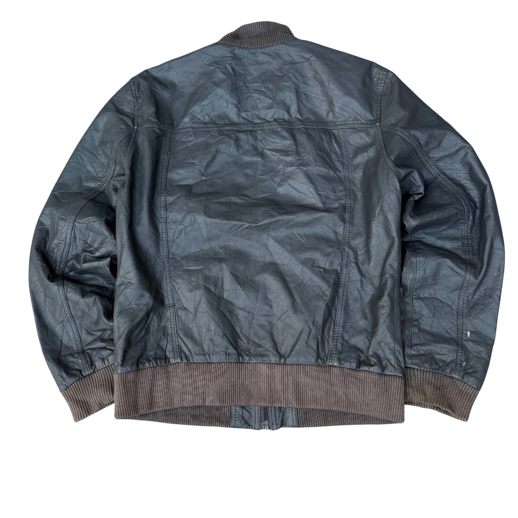 GRY LEATHER JACKET