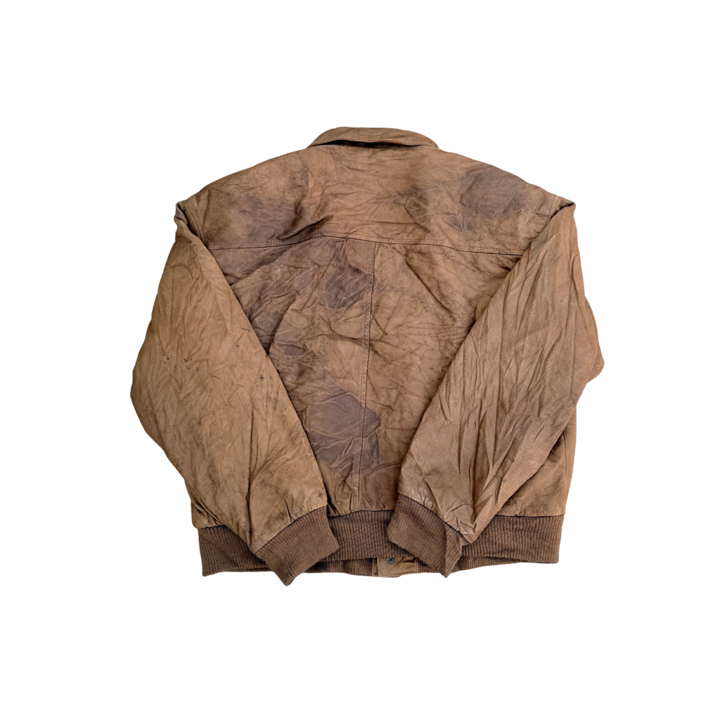VINTAGE BROWN LEATHER JACKET (39)