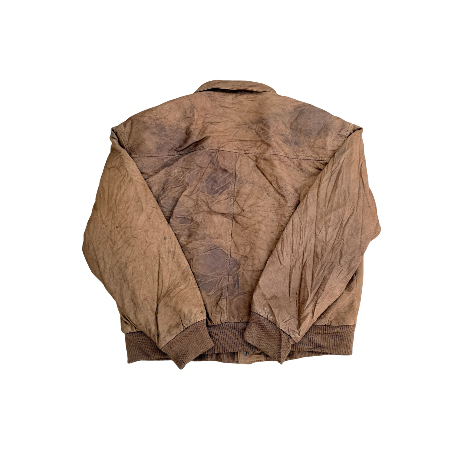 VINTAGE BROWN LEATHER JACKET (39)