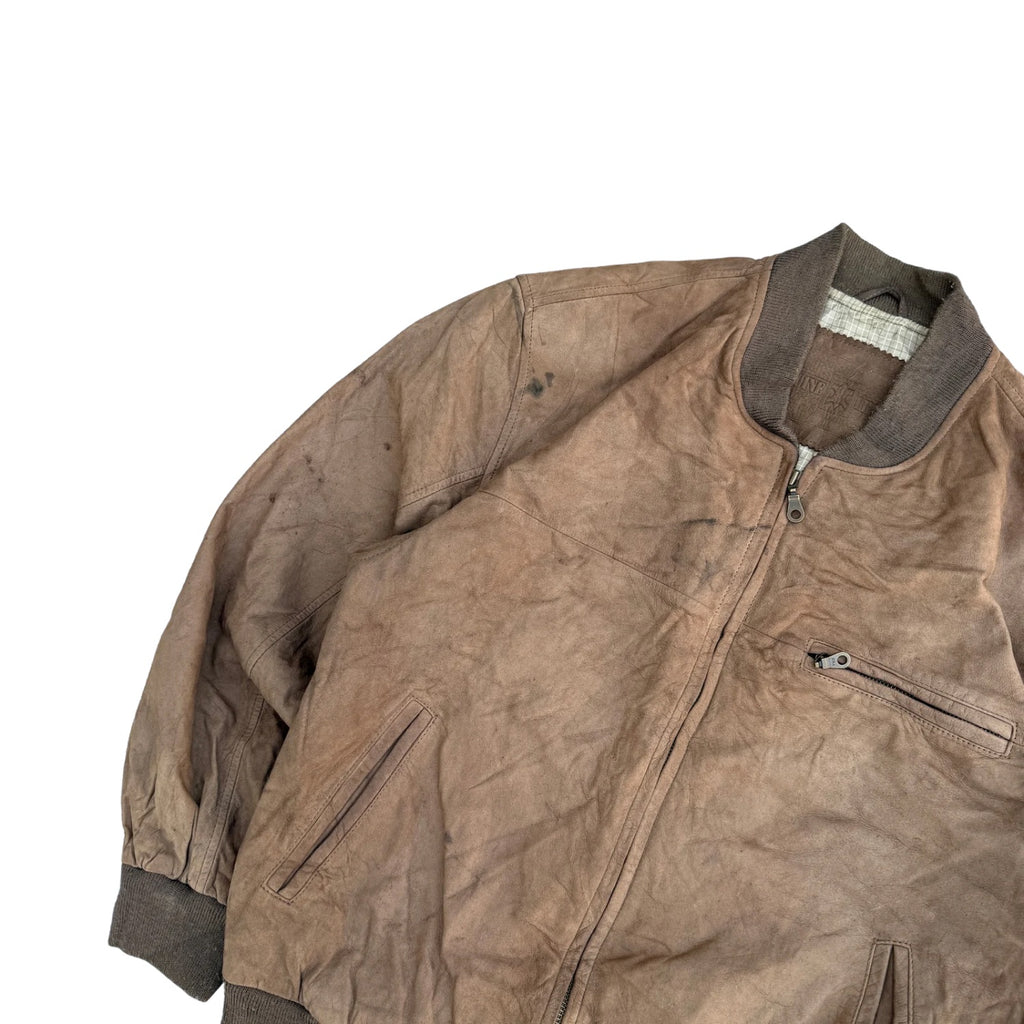 BROWN ￼LEATHER JACKET (14)
