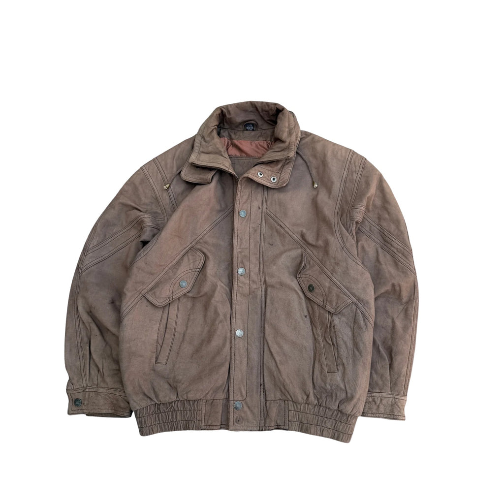 VINTAGE BROWN LEATHER JACKET (41)