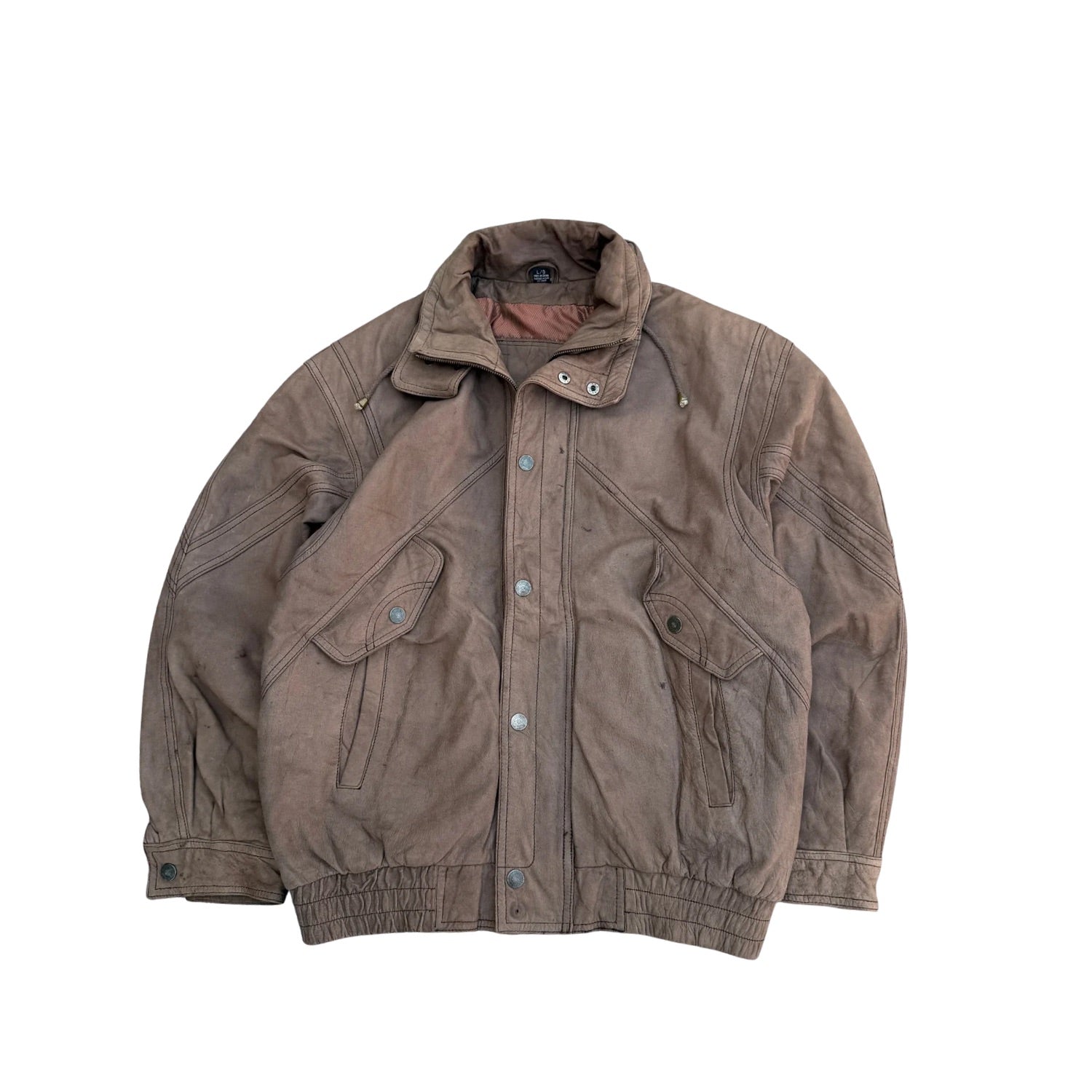 VINTAGE BROWN LEATHER JACKET (41)