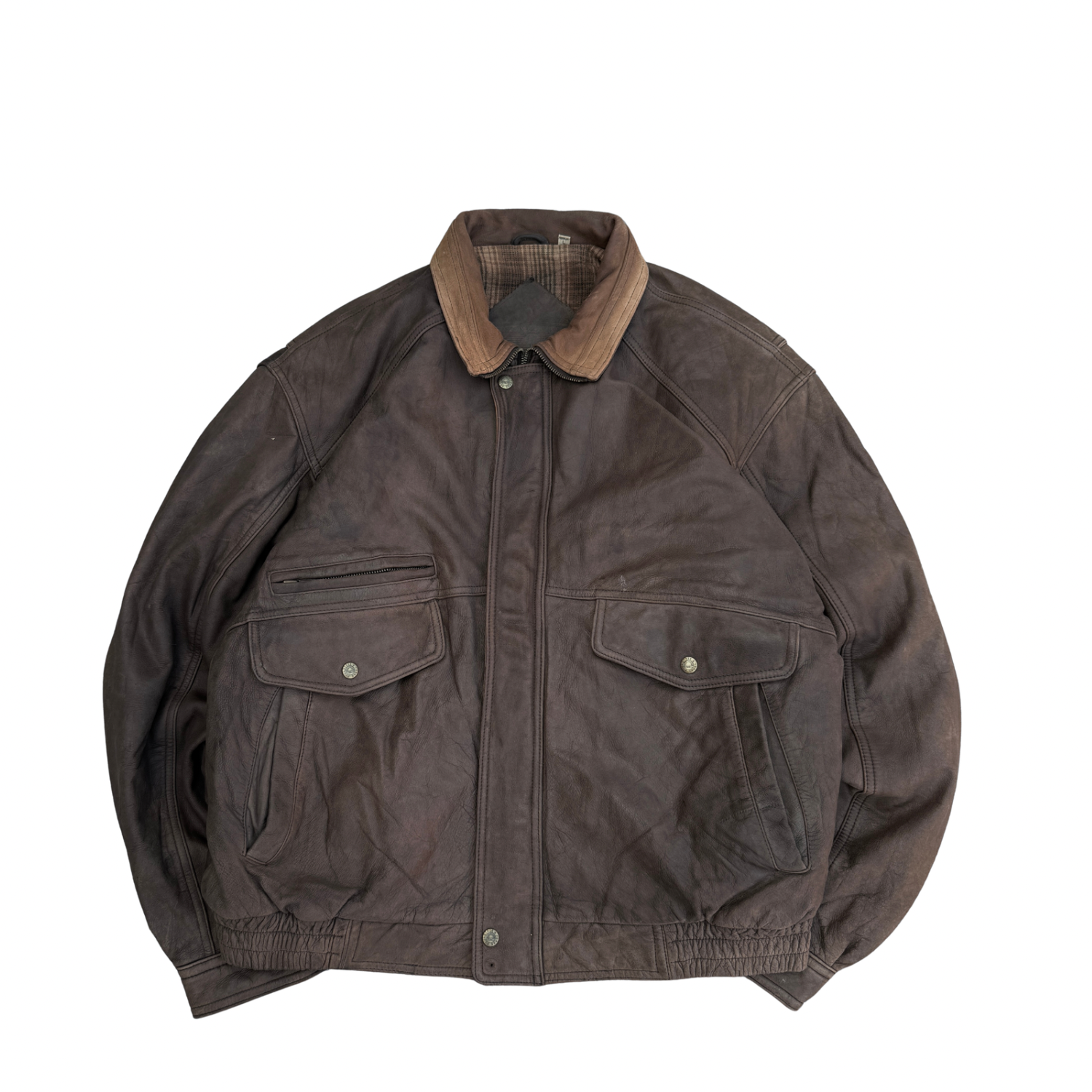 VINTAGE BROWN LEATHER JACKET (37)