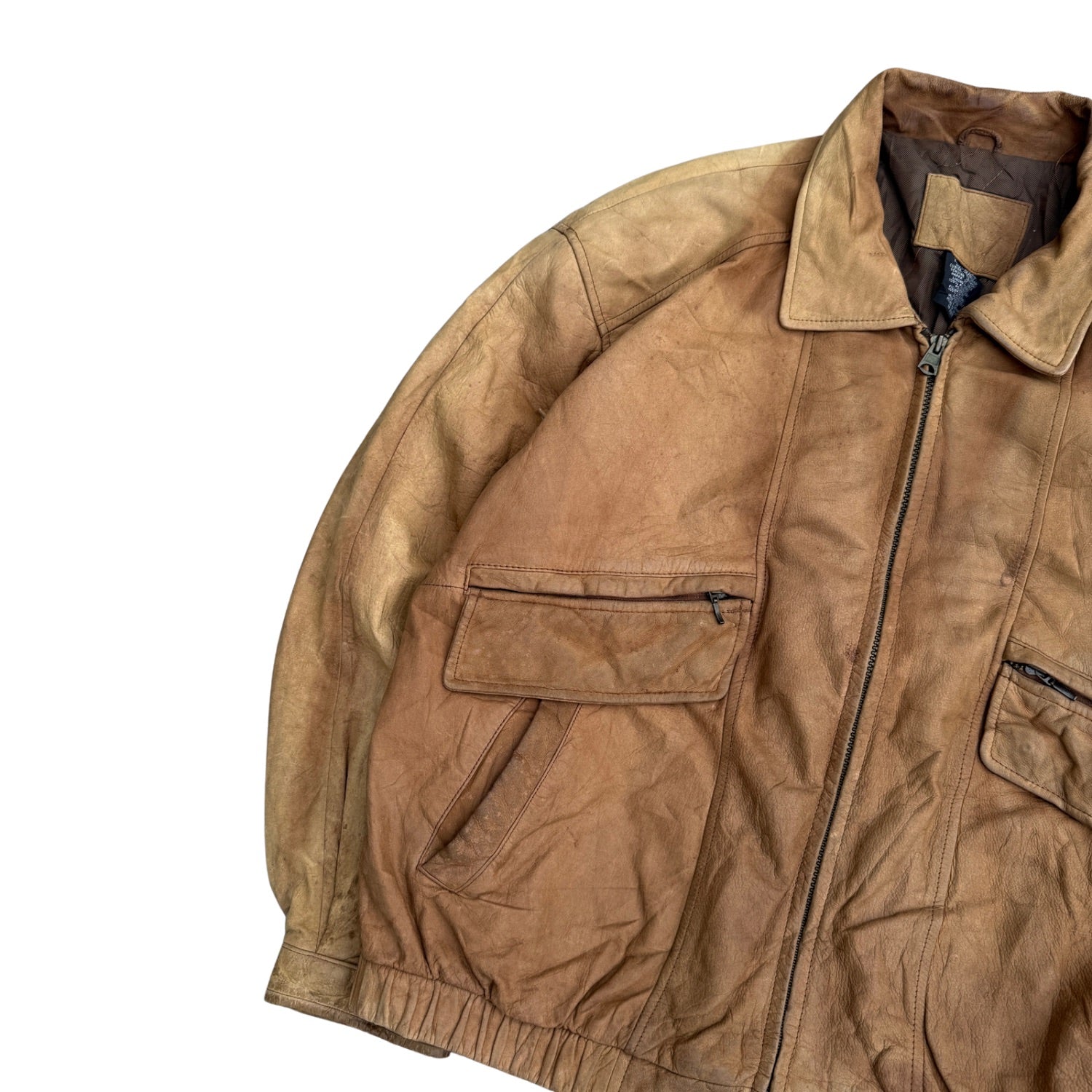 VINTAGE BROWN LEATHER JACKET (24)