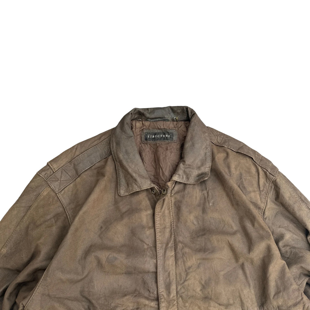 STRUCTURE LEATHER JACKET (20)