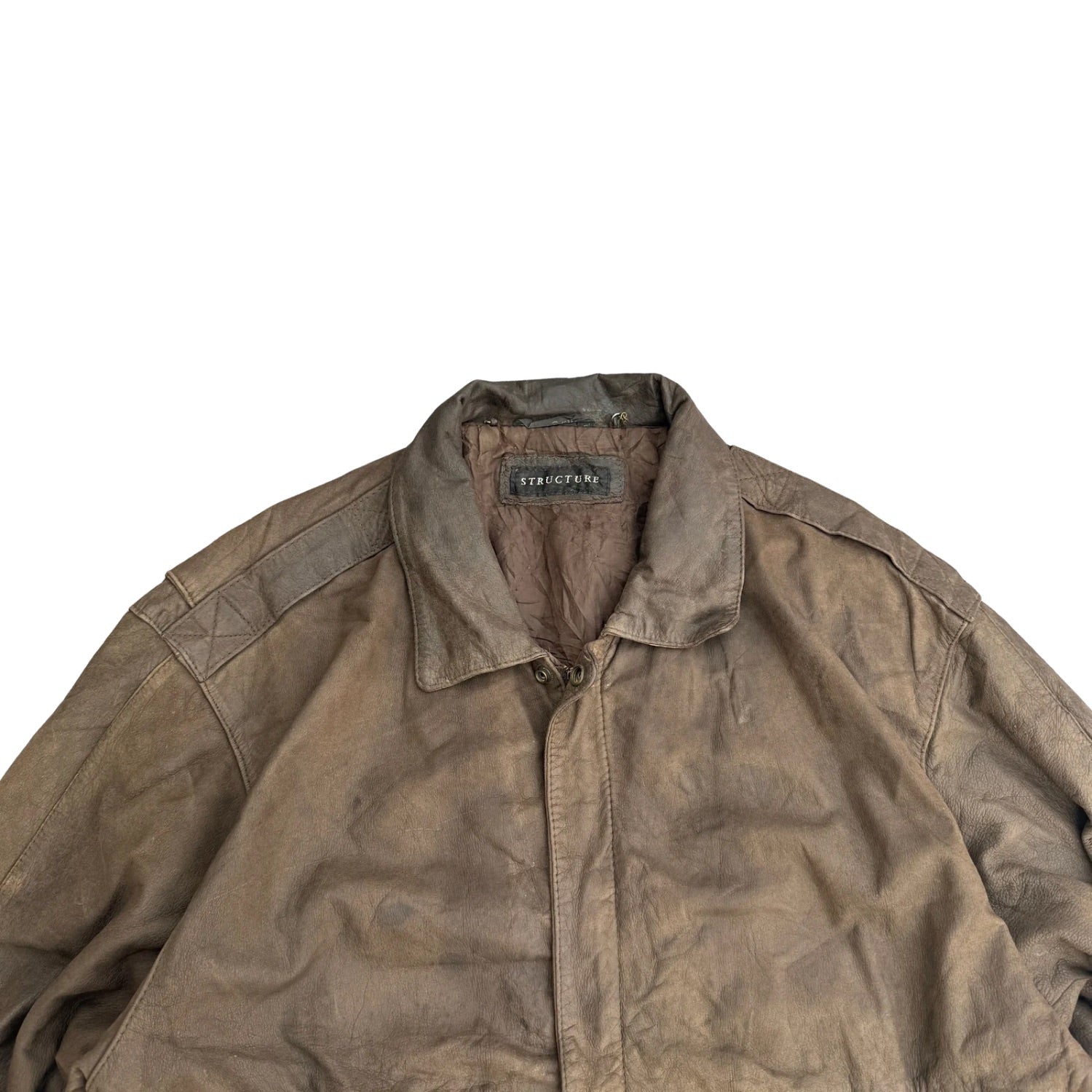 STRUCTURE LEATHER JACKET (20)