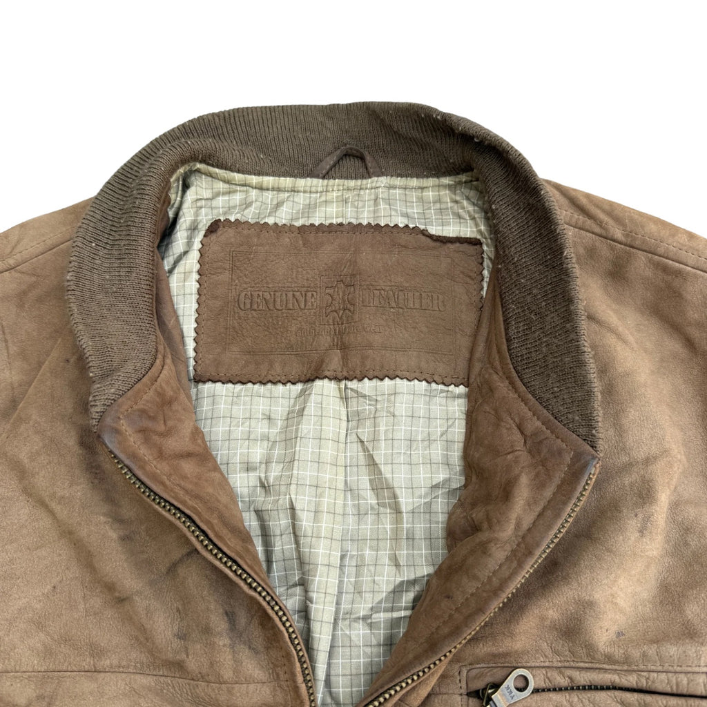 BROWN ￼LEATHER JACKET (14)