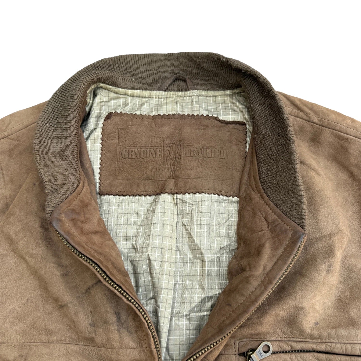 BROWN ￼LEATHER JACKET (14)