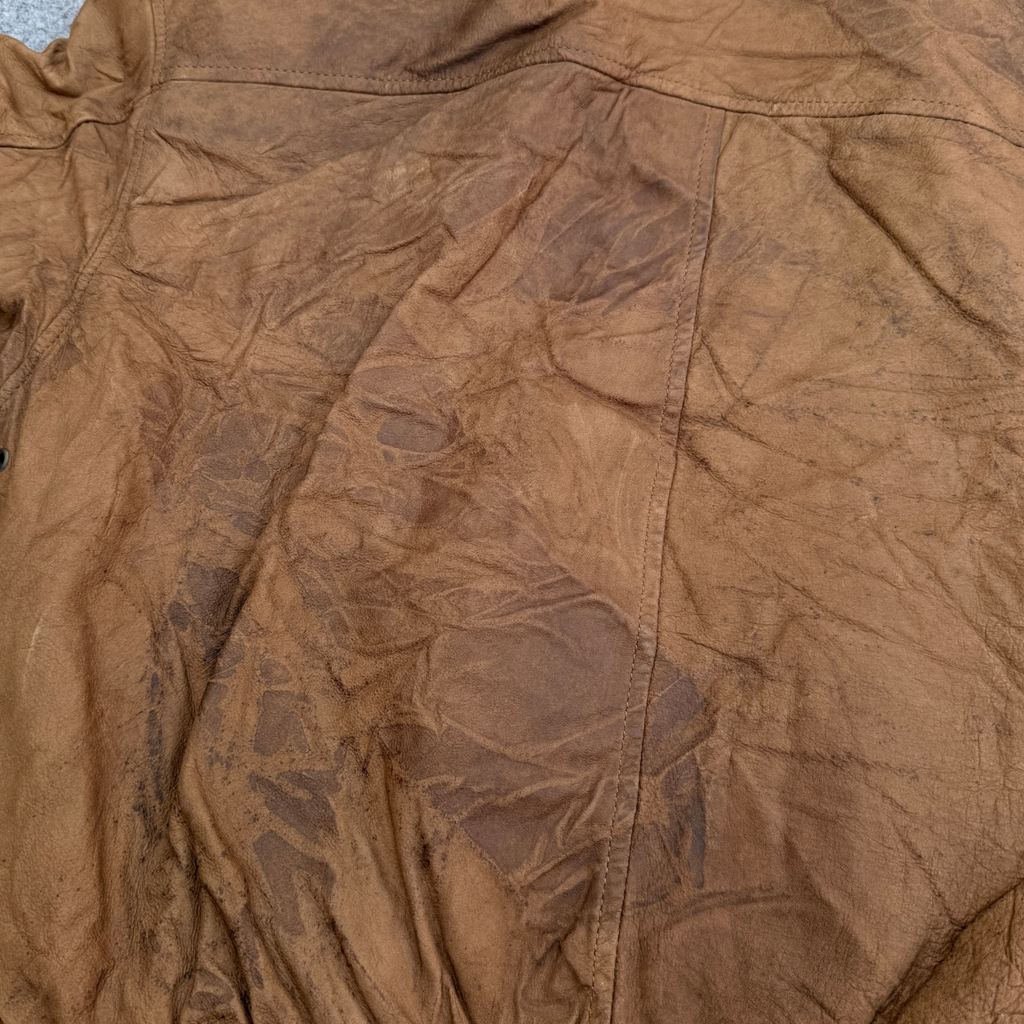 VINTAGE BROWN LEATHER JACKET (39)